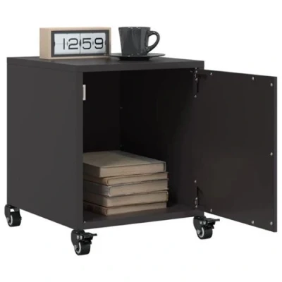Afbeelding van Nachtkastjes 2 st 36x39x43,5 cm staal zwart