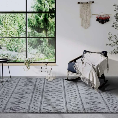 Afbeelding van Vloerkleed Itinerance Licht 80x120cm Grijs 123vloerkleed.nl is de online webshop voor vloerkleden en woonaccessoires.
