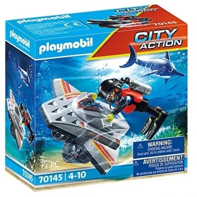 Afbeelding van PLAYMOBIL City Action Redding op zee: duikscooter in de reddingsmissie 70145