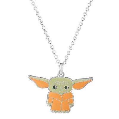 Afbeelding van Disney Star Wars The Mandalorian Child Silver Plated halsketting, officiële licentie