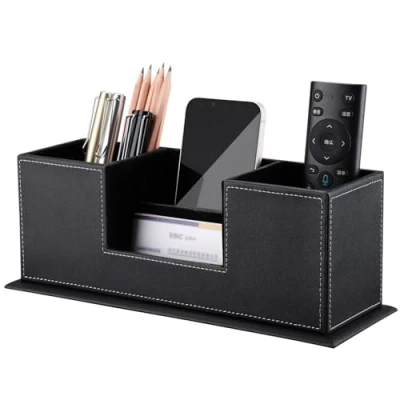 Afbeelding van KINGFOM Bureau organisatie, multifunctionele pennenhouder, pennenkoker, zwart