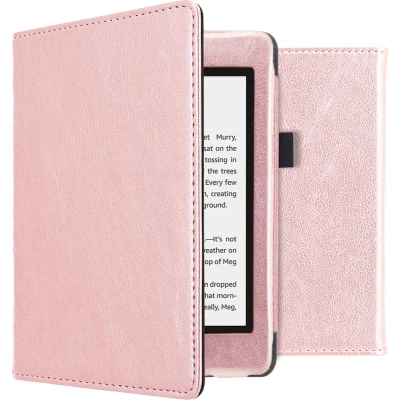 Afbeelding van iMoshion Ereader Cover / Hoesje Geschikt voor Amazon Kindle Paperwhite 4 Vegan Leather Bookcase Rosé goud