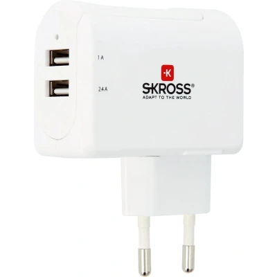 Afbeelding van SKROSS USB oplader Thuis Uitgangsstroom (max.) 3.4 A Aantal uitgangen: 2 x stekker