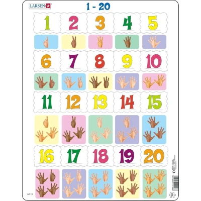 Afbeelding van Larsen Legpuzzel Maxi Leren Tellen 20 Stukjes