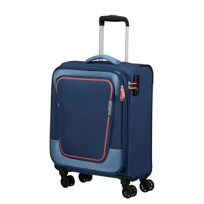 Afbeelding van American Tourister Pulsonic Spinner 55 EXP combat navy Zachte koffer