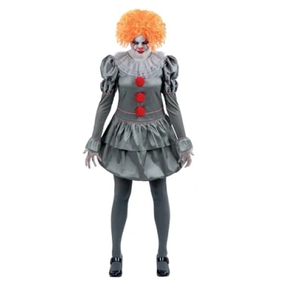 Afbeelding van Smiffys 81012 Chapter 2 Pennywise kostuum dames grijs rood M 40 42