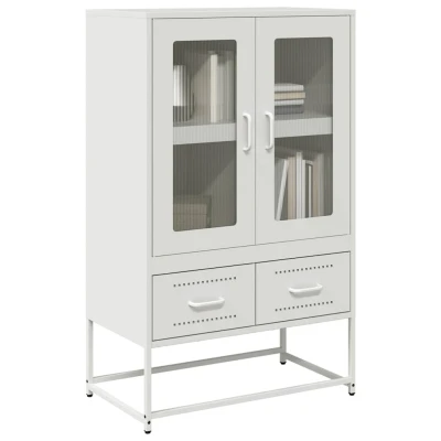 Afbeelding van vidaXL Hoge kast 68x39x111,5 cm staal wit