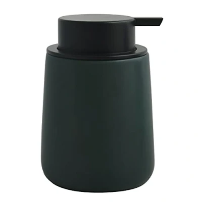 Afbeelding van MSV Zeeppompje/dispenser Malmo Keramiek donkergroen/zwart 8,5 x 12 cm 300 ml