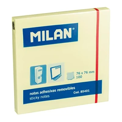 Afbeelding van Zelfklevende briefjes Milan Geel Wit 76 x mm (10 Stuks)