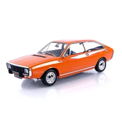 Afbeelding van het 1:18 gegoten model van De Renault R15 TL uit 1971 in oranje. fabrikant schaalmodel is Norev. Dit alleen online verkrijgbaar
