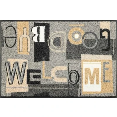 Afbeelding van wash+dry Welcome Goodbye Deurmat, 50 x 75 cm, voor binnen en buiten, wasbaar, meerkleurig