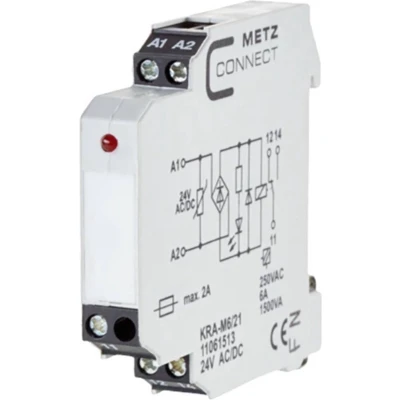 Afbeelding van Metz Connect 11061513 Koppelelement 24, 24 V/AC, V/DC (max) 1x wisselcontact 1 stuk(s)