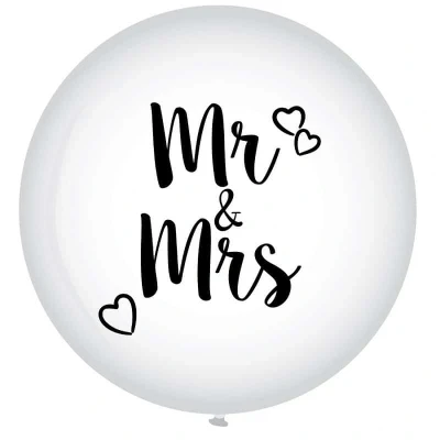 Afbeelding van Ballon XL Mr &amp; Mrs huwelijk