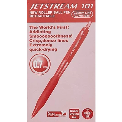 Afbeelding van Boligrafo de tinta líquida Uni Ball Rood 0,35 mm (12 Stuks)