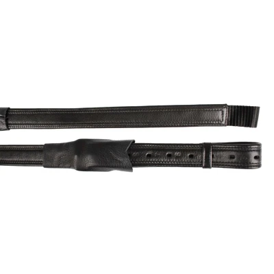 Afbeelding van Horka Stijgbeugelriem Dressuur Nylon Kern Zwart/zilver Pony