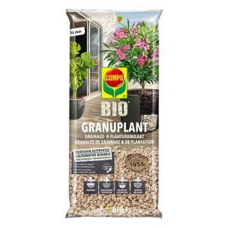 Afbeelding van COMPO Bio Granuplant 100% natuurlijk puimsteen plant &amp; drainagegranulaat duurzaam alternatief voor kleikorrels zak 10L