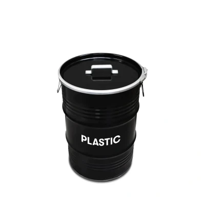 Afbeelding van prullenbak BinBin Handle Plastic Industriële afvalscheiding 60L