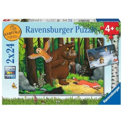 Afbeelding van Ravensburger puzzel The Gruffalo Twee puzzels 24 stukjes kinderpuzzel
