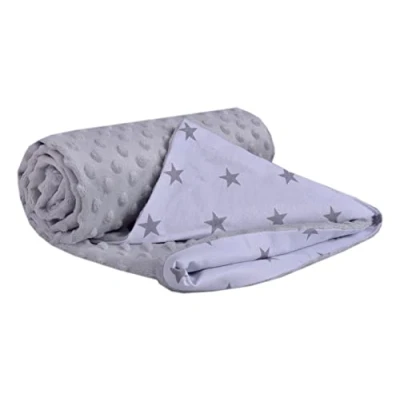 Afbeelding van Medi Partners Babydeken, multifunctioneel, dubbelzijdig, zacht en wollig voor kinderwagen, 100% katoen, 75 x 100 cm