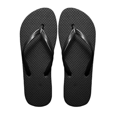 Afbeelding van SUGAR ISLAND® Zwembadschoenen, uniseks, voor dames, meisjes, heren, teenslippers zomer, strand, zwart.