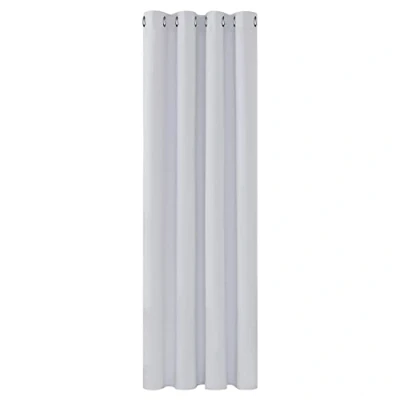 Afbeelding van Deconovo warmte isolerende verduisterende gordijnen, 132x160 CM (breedte x hoogte), gordijnen voor woonkamer en slaapkamer, modern oogjesontwerp, parelgrijs, 1delig