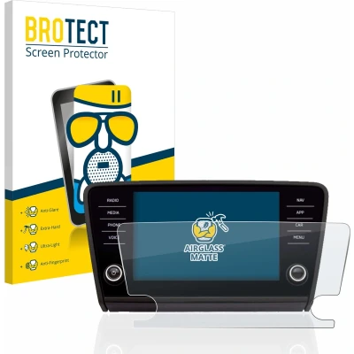 Afbeelding van BROTECT Screenprotector voor Skoda Octavia 2017 Infotainment System Folie Beschermfolie Beschermglas matte