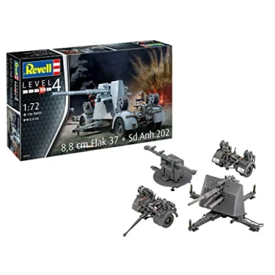 Afbeelding van 1:72 Revell 03325 8,8 cm Flak 37 + Sd.Anh.202 Plastic Modelbouwpakket