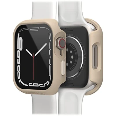 Afbeelding van OtterBox Bumper Eclipse met geïntegreerde schermbescherming voor Apple Watch Series 9/8/7 45mm, gehard glas, schokbestendig, valbestendig, beschermhoes Watch, beige