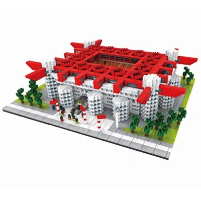 Afbeelding van Atomic Building Stadion Giuseppe Meazza San Siro van Milaan. Model voor montage Met nanoblokken. meer dan 3800 onderdelen.