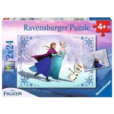 Image de Puzzle 2 x 24p Sœurs pour toujours Frozen La Reine des Neiges Ravensburger