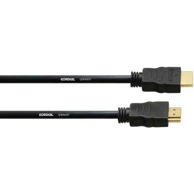 Afbeelding van Cordial HDMI Aansluitkabel A stekker, stekker 1.00 m Zwart CHDMI 1 Vergulde steekcontacten kabel