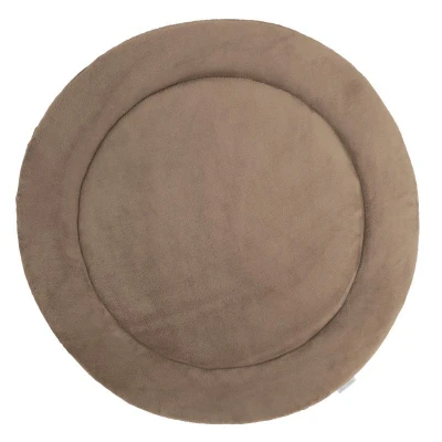 Afbeelding van Baby&#039;s Only Gebreid boxkleed rond Cozy Parklegger Speelkleed Boxmatras gemaakt van teddystof Clay Ø90 cm Extra dik Tweezijdig te gebruiken