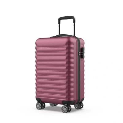 Afbeelding van Numada 3/4 delige hardcase kofferset Cabinekoffer 53 cm, medium 63 groot 75 cm en toilettas Robuust, licht veilig, 1. Cabina (S), Bedankt voor je wijnrood