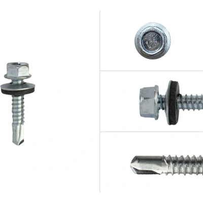 Afbeelding van Wovar Dakpanplaatschroeven Verzinkt 6.3 x 32 mm Doos 100 stuks Dakschroeven