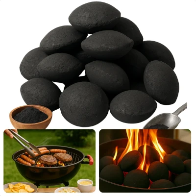 Afbeelding van Cheqo Houtskool BBQ Briketten Houtskoolbriketten 3 kg Barbecue Perfect voor Grillen Hoogwaardige Kwaliteit