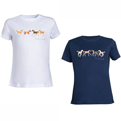 Afbeelding van HKM T Shirt Pony Club Donkerblauw 122/128