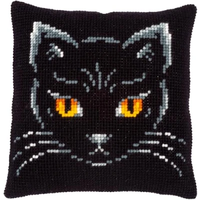 Afbeelding van Vervaco Zwarte kat Kruissteekkussen pakket PN 0171086