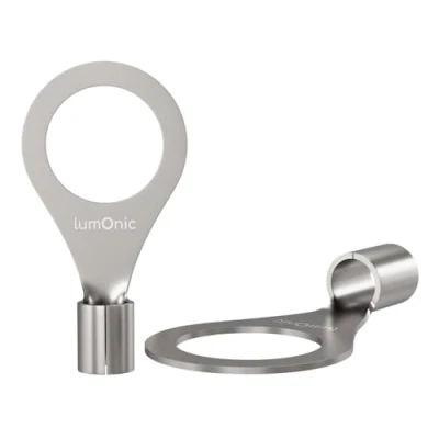 Afbeelding van Lumonic 25 x krimpkabelschoenen, blank, 1,5 2,5 mm², krimpkabelschoenen M8 niet geïsoleerd, kabelschoenen M8, buiskabelschoen ringogen, connector