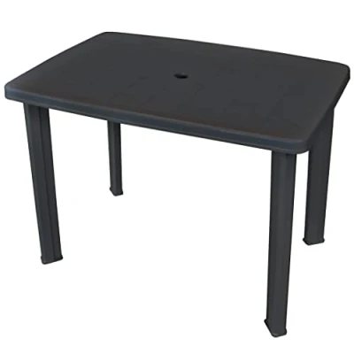 Afbeelding van Tuintafel 101x68x72 cm kunststof antraciet