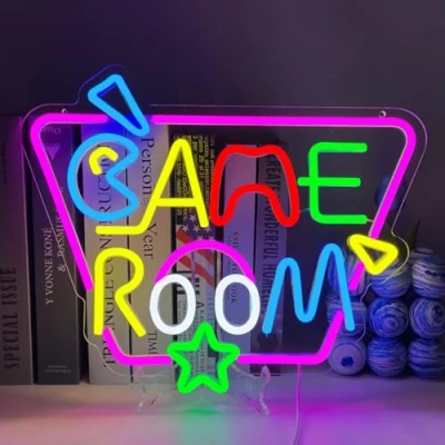 Afbeelding van UExnkj Y Game Room neonlicht, led, wanddecoratie, meerkleurig, led bord, USB, gaming, voor speelkamer, speelruimte, grot mannen, cadeaus spelers,
