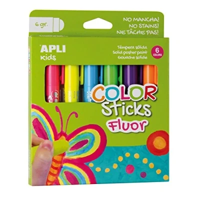 Afbeelding van Apli kids verfstiften neon 6st