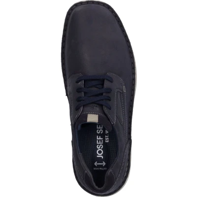 Afbeelding van Josef Seibel ALAN Sportieve veterschoenen, Heren, Maat: 45, Indigo Leer