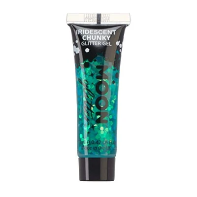 Afbeelding van Moon Creations Glitter Iridescent Chunky Gel Make up Groen