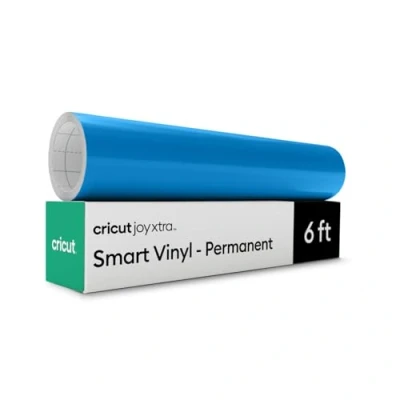 Afbeelding van Cricut Smart Vinyl Permanent, oceaanblauw, 24,1 cm x 1,8 m los (1)