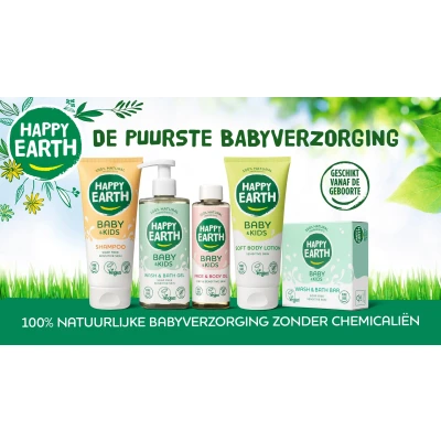 Afbeelding van 1+1 gratis: Happy Earth Shampoo 100% Natuurlijk Baby &amp; Kids 200 ml