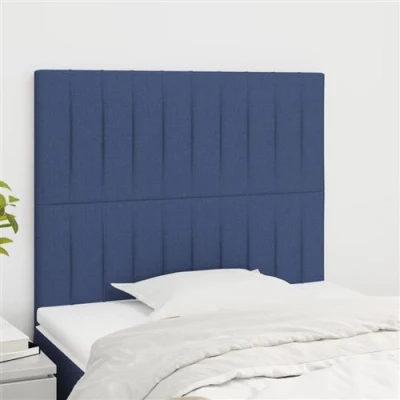 Afbeelding van vidaXL Hoofdborden 2 st 100x5x78/88 cm stof blauw