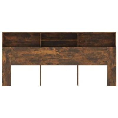 Afbeelding van vidaXL Hoofdbordkast 220x19x103,5 cm gerookt eikenkleurig