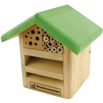 Afbeelding van Natuurmonumenten Insectenhuisje Voor Lieveheersbeestjes En Bijen Nestkast 18x16x18 cm
