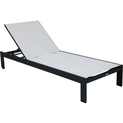 Afbeelding van AXI Elio Ligbed Antraciet/crème Gepoedercoat aluminium frame Rugleuning met 5 standen Textileen liggedeelte 193x70cm
