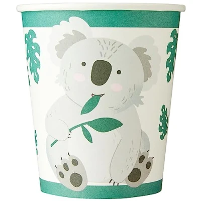 Afbeelding van amscan 9908600 papieren beker, motief Koala, 250 ml